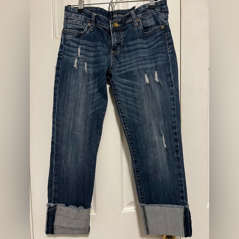 Kut from the Kloth Dark Blue Distressed Jeans